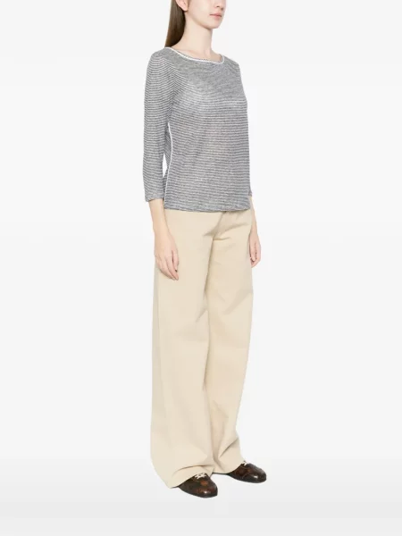 Top Purotatto w paski niebieski