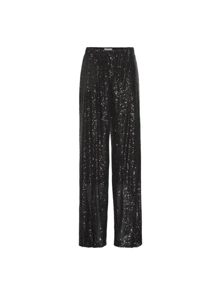 Pantaloni / argintiu negru