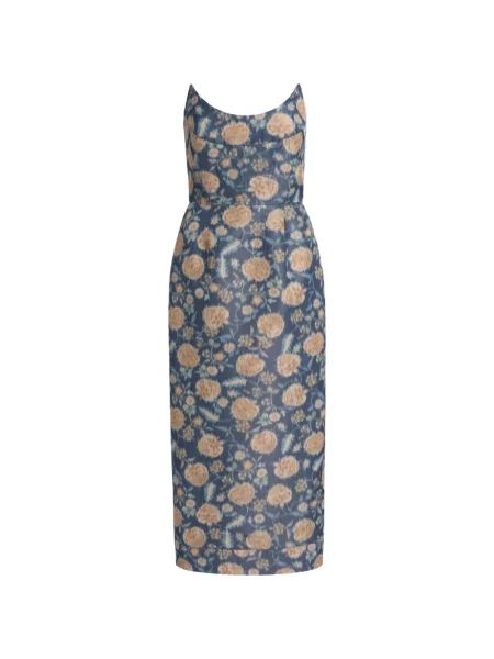 Rochie midi Markarian cu imagine albastru