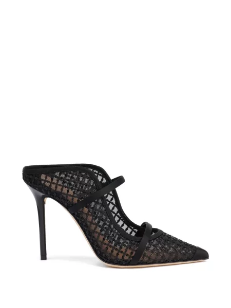 Papuci tip mules Malone Souliers cu paiete plasă negru