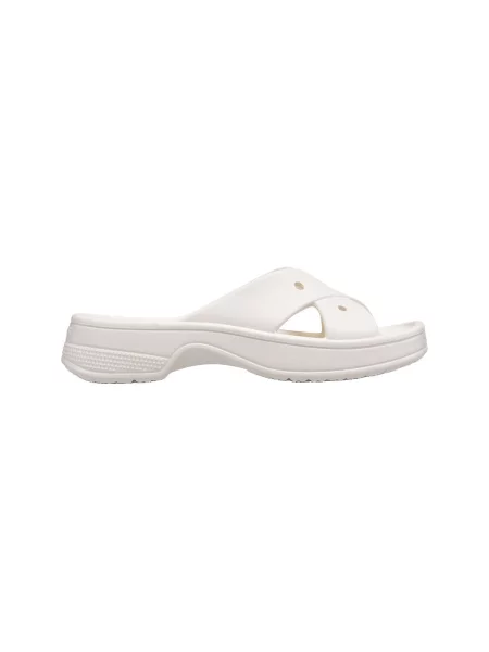 Papuci Crocs cu bretele alb