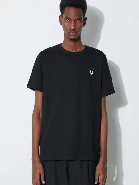 Fred Perry tricou din Ringer T-Shirt bărbați cu imprimeu negru