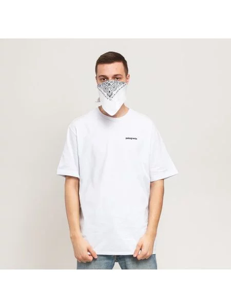 Trekingové tričko Patagonia Logo Responsibili-Tee white bílé