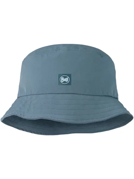 Czapka z daszkiem BUFF ADVENTURE BUCKET HAT SOLID STONE BLUE S/M L/Xl niebieska