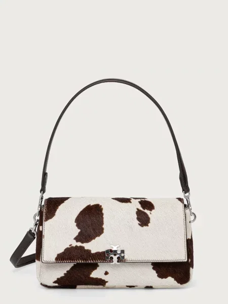 Tory Burch geantă crossbody pentru femei din piele Charlie maro