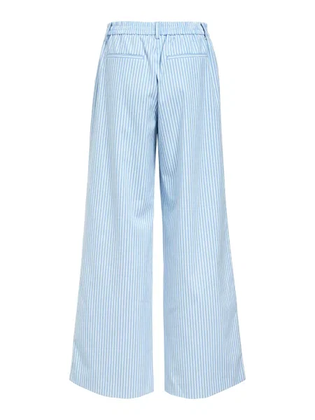 OBJECT Pantaloni cutați OBJLISA albastru deschis alb
