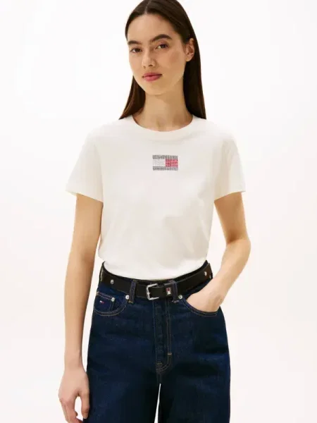 Tommy Jeans Tricou | alb