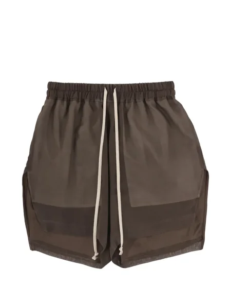 Talie șnur de strângere pantaloni scurți Rick Owens maro