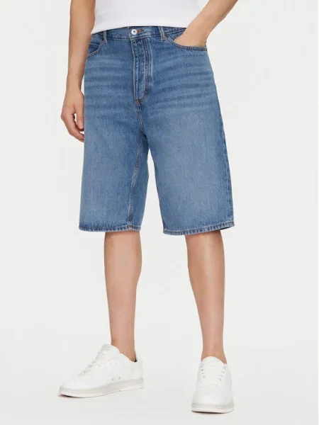 HUGO Дънкови шорти Skate Straight Fit син