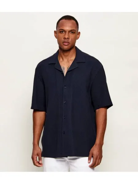 BOSS BLACK Cămașă | Relaxed fit negru