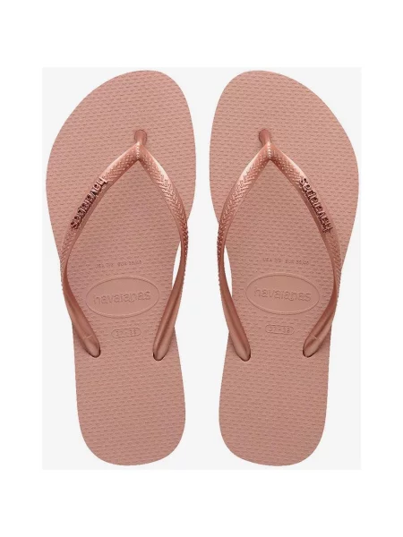 Japonki Havaianas Slim Logo Metallic beige dorado beżowe