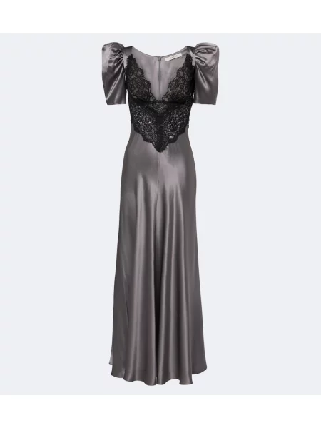 Rochie Rodarte din satin gri