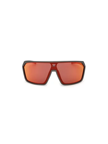 Okulary adidas Sport z lustrzanymi pomarańczowymi soczewkami czarne