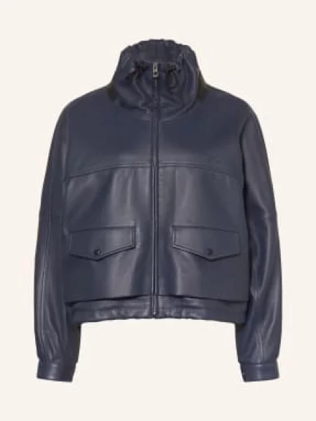 Loewe Kožená Bunda tmavě modrá