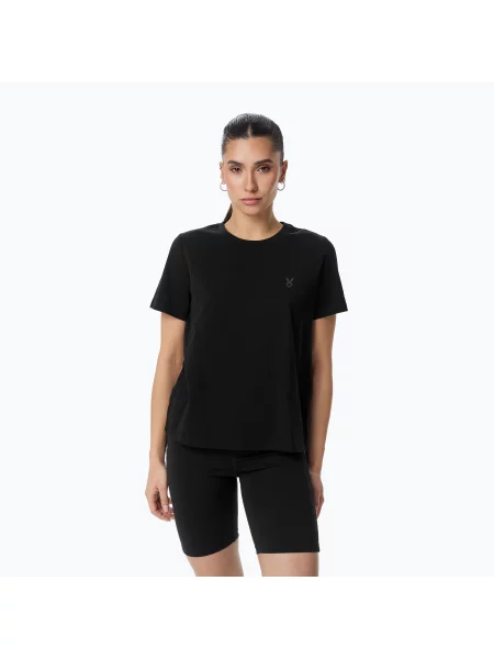 Tricou de antrenament pentru femei Cardio Bunny black negru