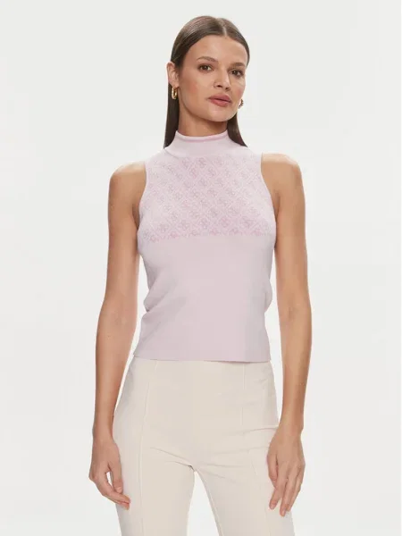 Топ Guess LISE дамски с ниско поло бежово