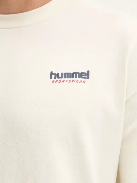 Лонгслив Hummel с принтом бежевый