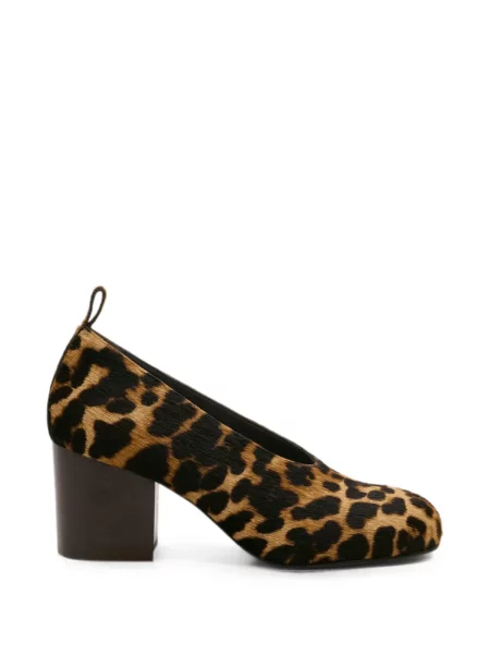 Pantofi cu toc Ami Paris din piele cu imagine cu model leopard