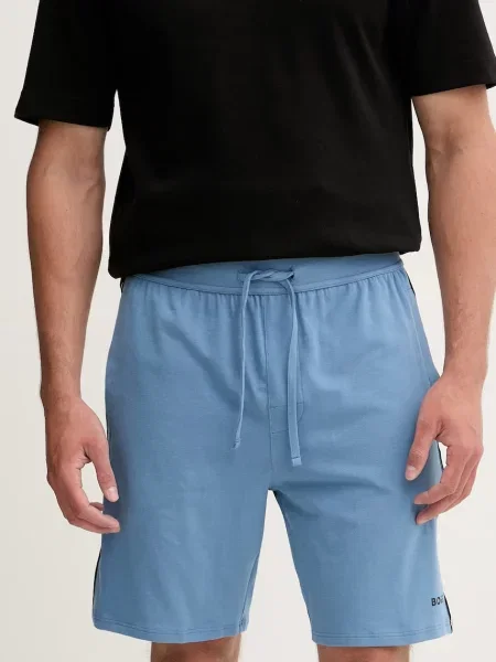 BOSS szorty piżamowe z Unique Shorts niebieskie