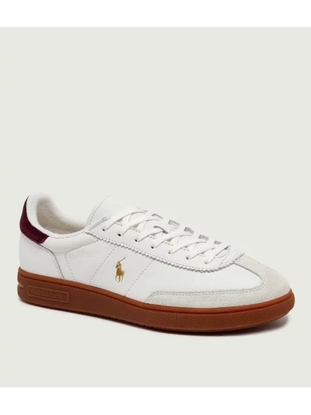 POLO RALPH LAUREN Teniși din piele BEDFORD | piele întoarsă alb