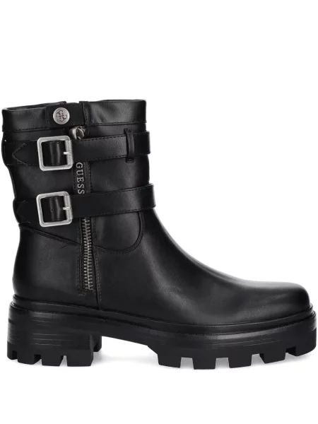 Cizme scurte Guess cu cataramă cu bretele negru