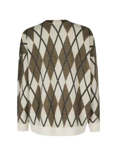 Cardigan Seventy cu decolteu în V cu model argyle