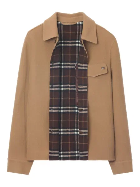 Gyapjú ing Burberry barna