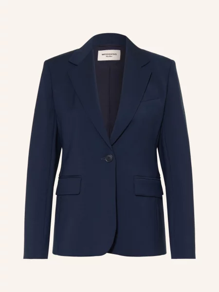 Weekend Max Mara Blejzr Lamine tmavě modrá