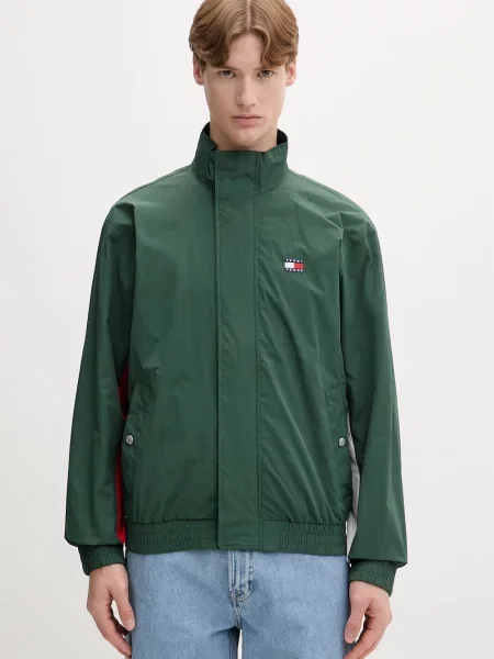 Tommy Jeans geacă de tranziție pentru bărbați verde