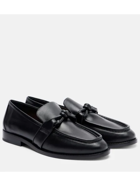 Pantofi loafer Bottega Veneta din piele negru