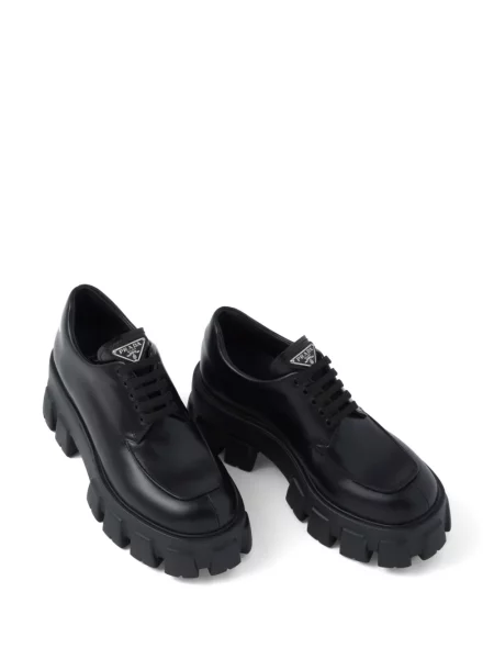 Pantofi Prada cu șireturi din piele negru