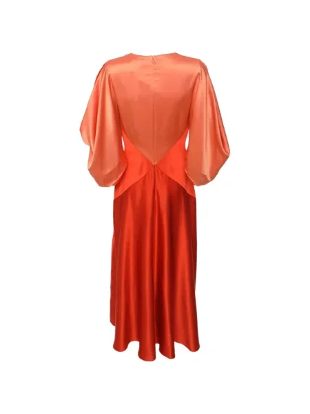 Rochie midi Roksanda drapată portocaliu