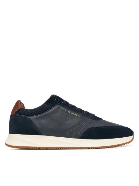 Tommy Hilfiger Bőr edzőcipő | hasított bőr kék