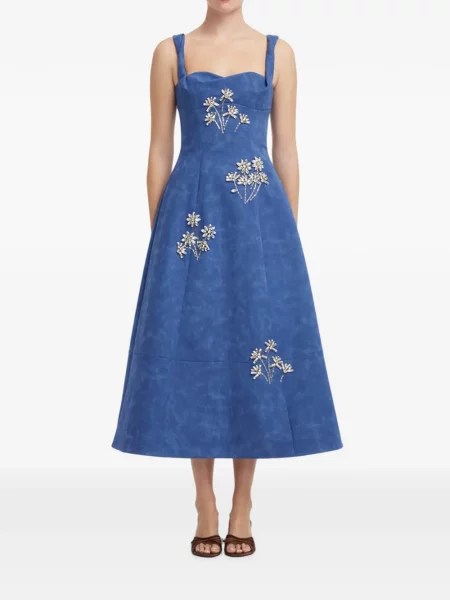 Rochie midi Leo Lin albastru