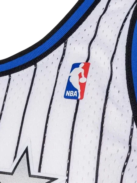 Cămașă Mitchell & Ness cu dungi din jerseu alb