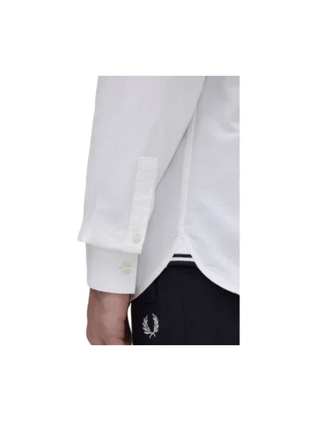 Dlhý košeľa Fred Perry keper s dlhými rukávmi béžová