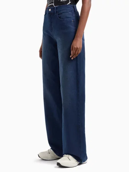 Emporio Armani Широкі джинси Темно-синій сині