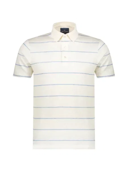 Tricou polo Paul & Shark cu dungi alb
