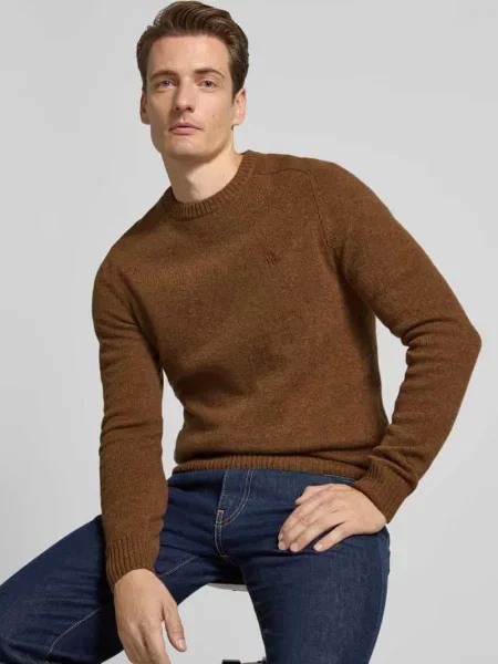 Sweter z dzianiny o kroju regular fit z czystej wełny Mcneal