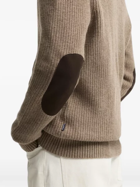 Cardigan Barbour de lână maro