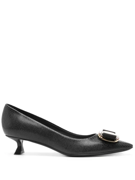 Pantofi cu toc Ferragamo din piele negru