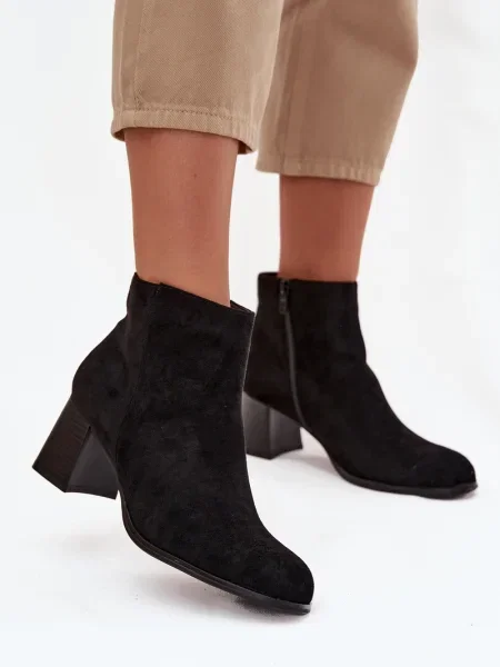 Botine Boto cu toc bloc negru