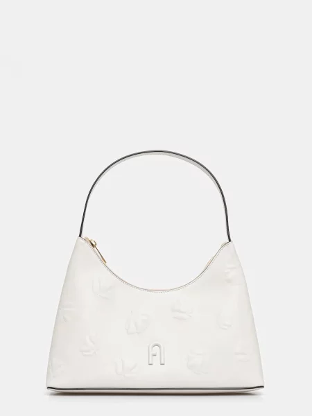 Кожена чанта Furla бежово