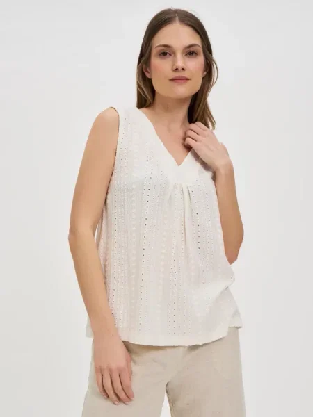 Tricou Marisse cu decolteu în V kaki