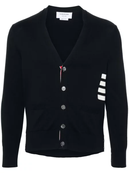 Cardigan Thom Browne cu decolteu în V albastru
