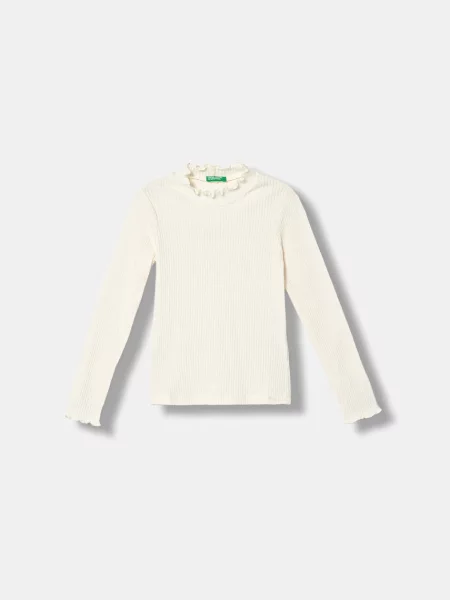 United Colors of Benetton tričko s dlouhým rukávem béžové