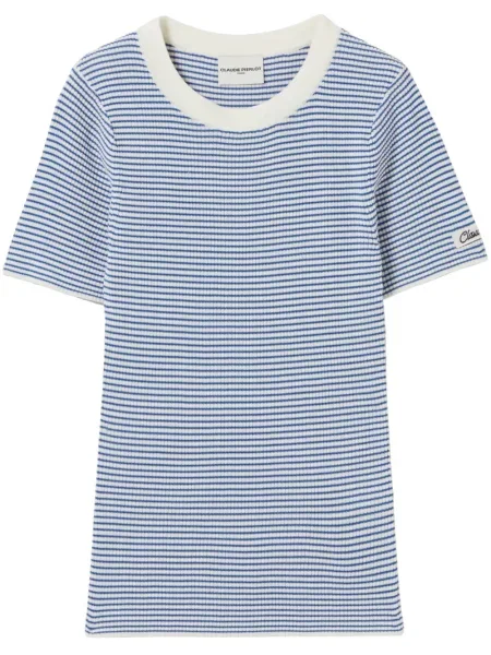 Koszulka Claudie Pierlot w paski niebieska