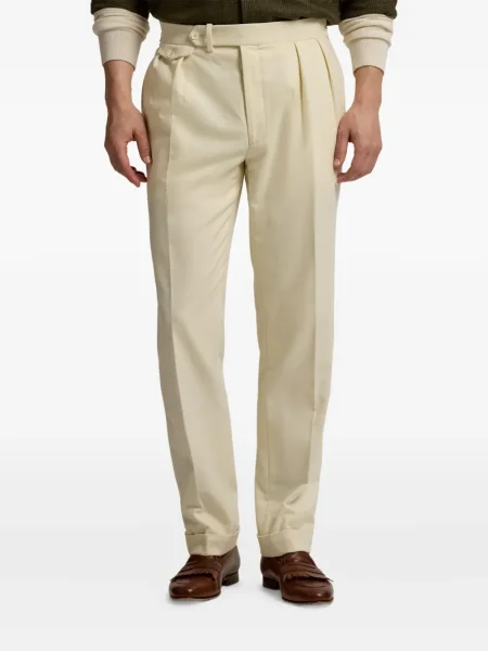 Pantaloni Ralph Lauren Purple Label de lână plisate violet