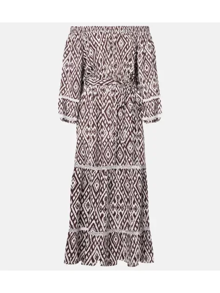 Rochie midi Melissa Odabash cu imagine până la genunchi de costum albastru