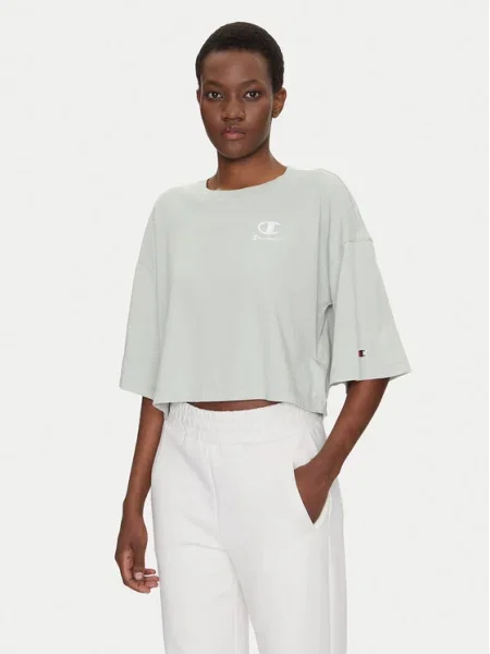 Champion Tricou Icons Washed Look verde